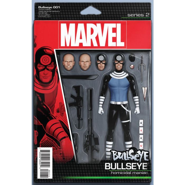 Bullseye (2017) # 1 Action Figure Variant (9.2-NM) Running with