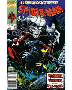 Spider-Man (1990) # 10 Newsstand (8.0-VF) Wolverine Wendigo