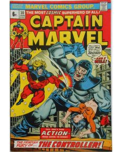 Captain Marvel (1968) #  30 UK Price (4.0-VGF) THANOS, Name Written On 1st Page