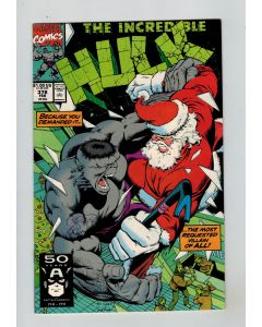 Incredible Hulk (1962) # 378 (7.0-FVF) (2456014) Signed by Peter David, Hulk vs. Santa, Christmas issue