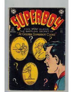 Superboy (1949) #  15 (3.0-GVG) (2438492) The Secret of the Golden Coins!