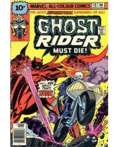 Ghost Rider (1973) #  19 UK Price (6.0-FN) Daimon Hellstrom, Stunt Master