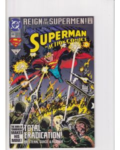 Action Comics (1938) # 690 Signed (8.0-VF) (2420572) Reign of the Supermen
