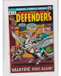Defenders (1972) #   4 UK Price (5.0-VGF) (2448217) 1st Valkyrie (Barbara Norris)