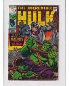 Incredible Hulk (1962) # 119 UK Price (5.0-VGF) (295219) Maximus The Mad
