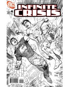 Infinite Crisis (2005) #   4 2nd Print (9.2-NM) Jim Lee Sketch Variant, Hole in spine