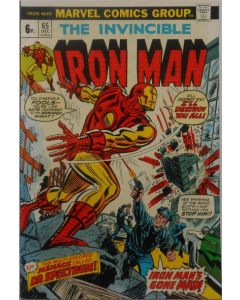 Iron Man (1968) #  65 UK Price (5.0-VGF) Dr. Spectrum