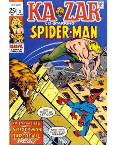 Ka-Zar (1970) #   3 (4.0-VG) Spider-Man, Daredevil, FINAL ISSUE