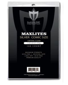 MaxLites 2 Silver Comic Size Super Clear Comic Bags (100)