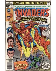 Invaders (1975) #  22 UK Price (8.0-VF) Human Torch, Asbestos Lady