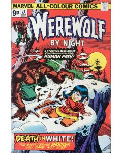 Werewolf by Night (1972) #  31 UK Price (4.5-VG+) Death in White!