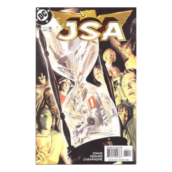 JSA (1999) 72 (7.0FVF) Minimal spine discoloration, Alex Ross cover