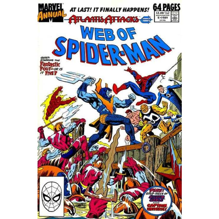 Web of SpiderMan (1985) ANNUAL 5 (6.0FN) Atlantis Attacks