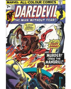 Daredevil (1964) # 112 UK Price (5.0-VGF) Price tag on cover