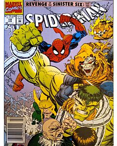 Spider-Man (1990) #  19 Newsstand (7.0-FVF) Hulk, Sinister Six