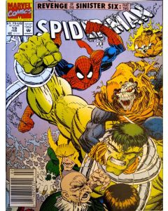 Spider-Man (1990) #  19 Newsstand (7.0-FVF) Hulk, Sinister Six