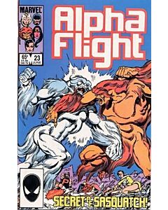 Alpha Flight (1983) #  23 (7.0-FVF) 1st Tanaraq Sasquatch loses Body