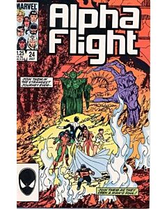 Alpha Flight (1983) #  24 (5.0-VGF) Tears on back cover
