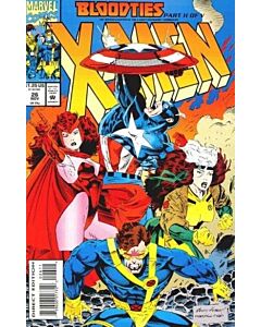 X-Men (1991) #  26 (6.0-FN) Avengers, Price tag residue on cover