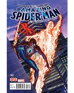 Amazing Spider-Man (2015) #   3 (8.0-VF) Alex Ross cover, Human Torch