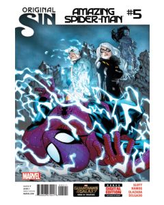 Amazing Spider-Man (2014) #   5 (9.0-VFNM) Original Sin, Black Cat, 2nd Silk