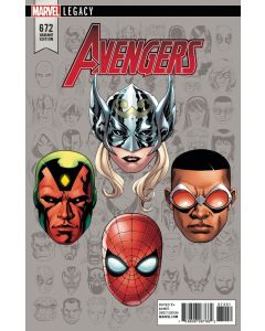 Avengers (2016) # 672 Cover E (9.4-NM) Legacy Headshot Variant