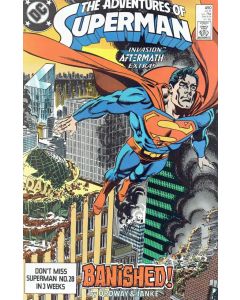 Adventures of Superman (1987) # 450 Little Tear in Back Cover (7.0-FVF) Invasion Extra Aftermath