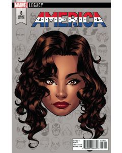 America (2017) #   8 Cover C 1:10 Variant (9.0-VFNM) America Chavez Headshot Cover