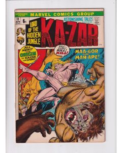 Astonishing Tales (1970) #  11 UK Price (6.5-FN+) (749736) Origin Ka-Zar and Zabu