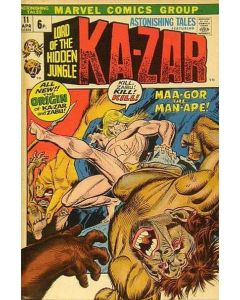 Astonishing Tales (1970) #  11 UK Price (6.0-FN) Origin Ka-Zar and Zabu