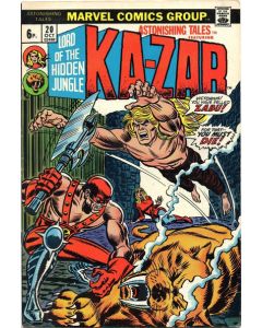 Astonishing Tales (1970) #  20 UK Price (5.0-VGF) Ka-Zar