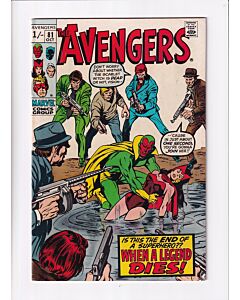 Avengers (1963) #  81 UK Price (6.0-FN) (627188) Small pencil mark on back cover