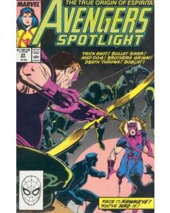 Avengers Spotlight (1987) #  24 (8.0-VF) Trick Shot, Origin of Firebird