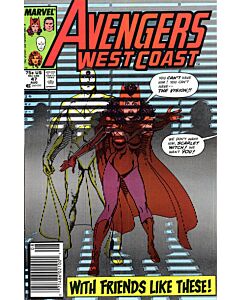 Avengers West Coast (1985) #  47 Newsstand (3.0-GVG) John Byrne, Tape on cover