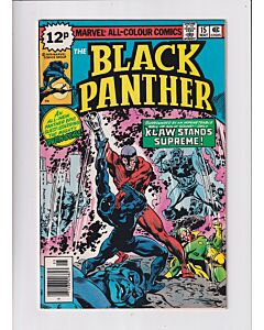 Black Panther (1977) #  15 UK Price (7.0-FVF) Avengers, Klaw, FINAL ISSUE