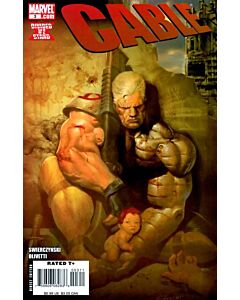 Cable (2008) #   3 (7.0-FVF) Messiah Baby Sophie Pettit Bishop, Cover tear