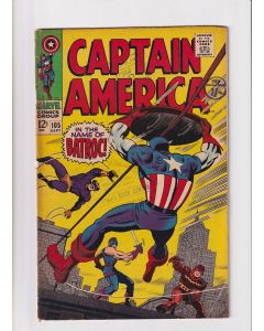 Captain America (1968) # 105 (4.0-VG) (2316318) Batroc, Swordsman, Living Laser