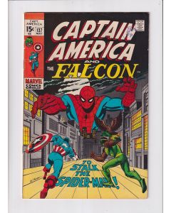 Captain America (1968) # 137 (6.0-FN) (2040114) Falcon, Spider-Man