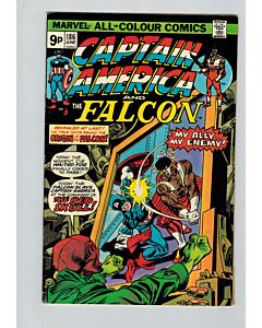 Captain America (1968) # 186 UK Price (6.0-FN) (409180) Falcon Origin