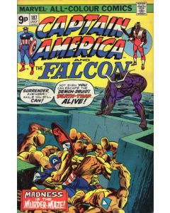 Captain America (1968) # 187 UK Price (5.0-VGF) Demon-Druid