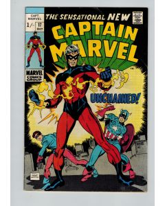 Captain Marvel (1968) #  17 UK Price (5.0-VGF) (674885) 1st FULL app. (new) Captain Marvel