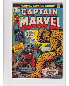 Captain Marvel (1968) #  26 UK Price (5.0-VGF) (2158987) 1st cover-appearance of Thanos