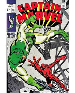 Captain Marvel (1968) #  13 UK Price (5.0-VGF)