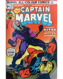 Captain Marvel (1968) #  34 UK Price (6.0-FN) 1st App Nitro, Cancer