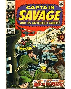 Captain Savage (1968) #  17 (5.0-VGF) Stamp on cover, Pencil on back cover