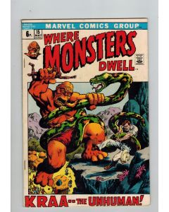 Where Monsters Dwell (1970) #  15 UK Price (5.0-VGF) (2249869)