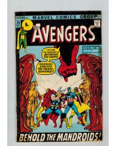Avengers (1963) #  94 UK Price (4.0-VG) (2146762) Neal Adams