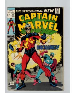 Captain Marvel (1968) #  17 UK Price (5.0-VGF) (2237361) 1st FULL app. (new) Captain Marvel