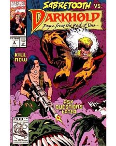 Darkhold (1992) #   4 (5.0-VGF) Sabretooth, Water damage, Staple rust