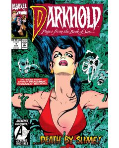 Darkhold (1992) #   7 (5.0-VGF) Dr. Strange, Scarlet Witch, Water damage, Rust migration